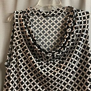 Black and white blouse